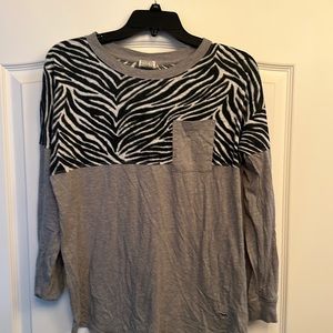 PINK zebra print casual tee! Almost new. Worn just a couple times.